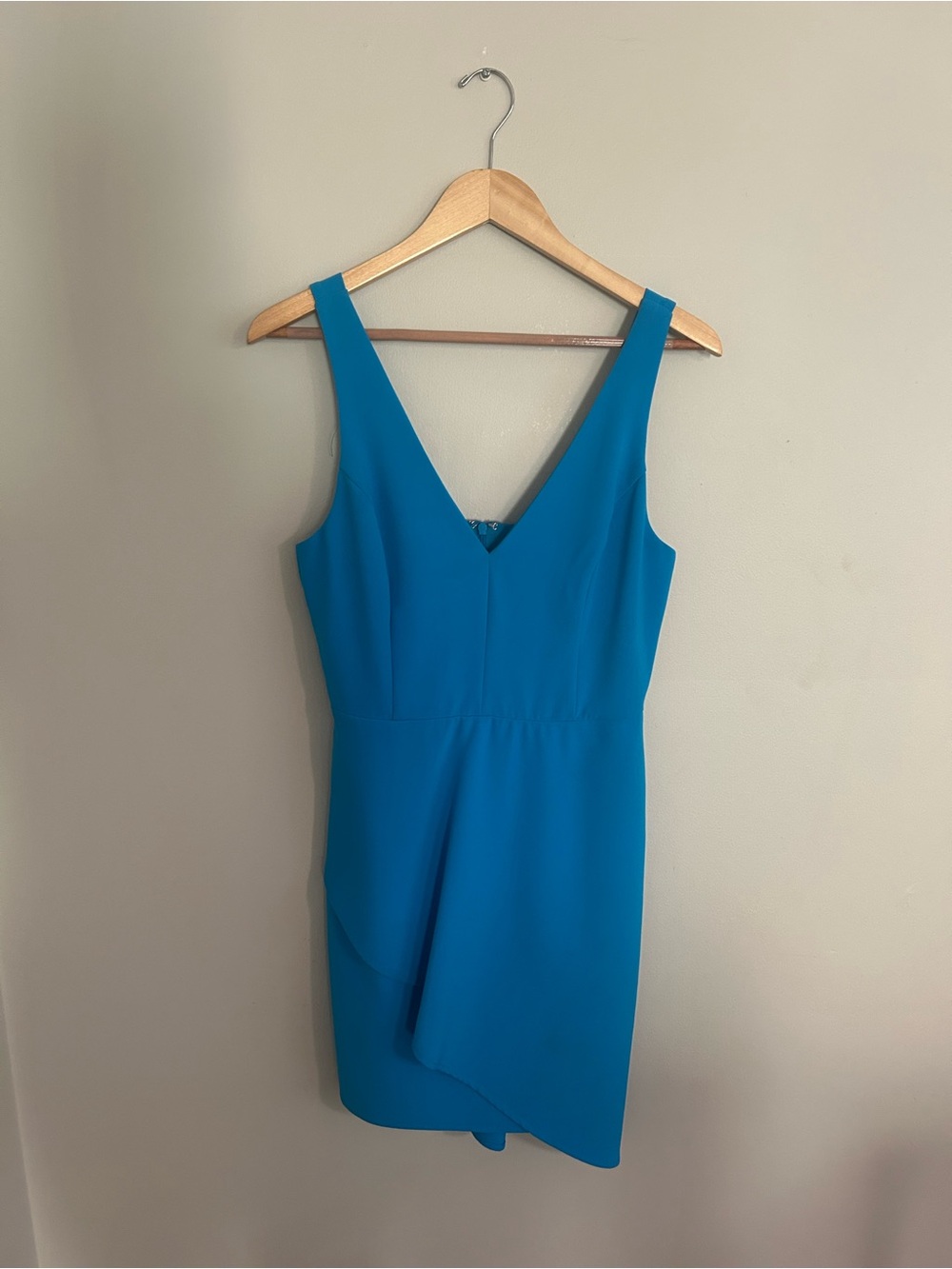 Adelyn Rae Teal V-Neck Mini Dress